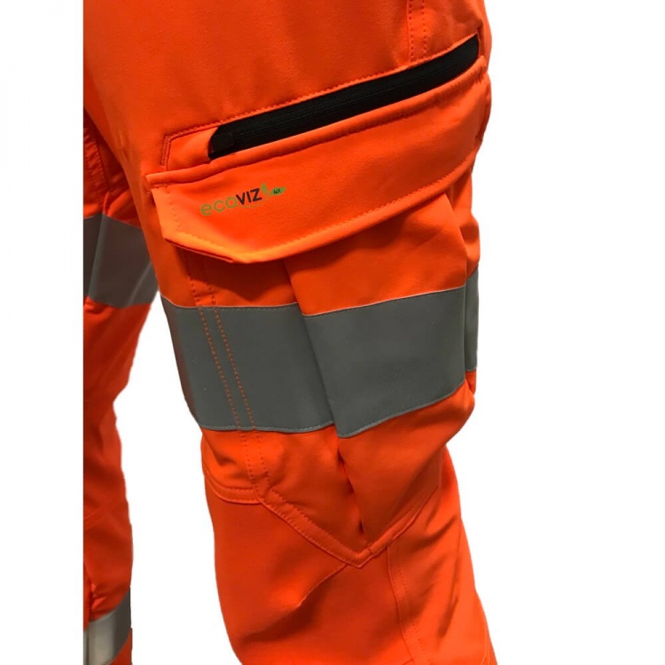 Leo Workwear JT01-O Hawkridge Class 1 EcoViz Hi Viz Jogging Trouser Orange